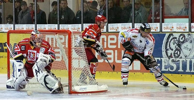 Z hokejového derby HC Chrudim - VCES Hradec Králové.