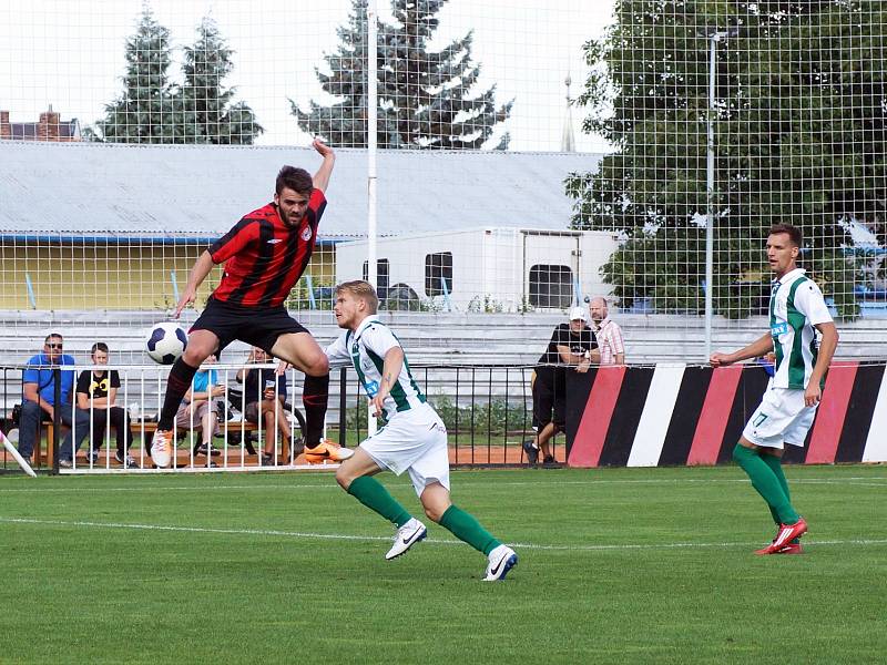 Z utkání 2. kola ČFL MFK Chrudim - Bohemians Praha 1:0.