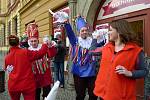 Masopustní obchůzku v Chrudimi obstaral tradičně folklorní soubor Kohoutek.