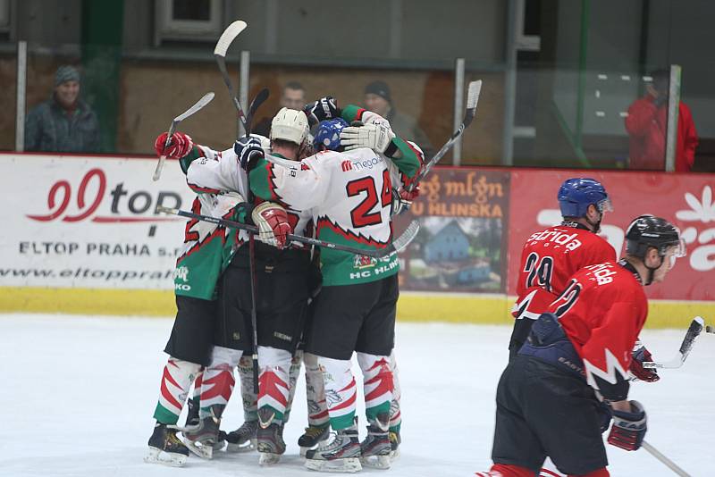 Ze druhého zápasu čtvrtfinále play off O Přeborníka kraje  Hlinsko - Chrudim 3:7 (2:1, 1:2, 0:4).