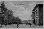 Hotel Bída a rušno na Jánském předměstí před rokem 1908.