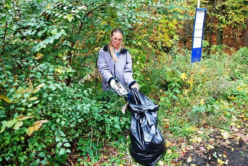 Třemošnické sdružení Čtyřlístek se pustilo do tradičního podzimního úklidu Hedvičina údolí.