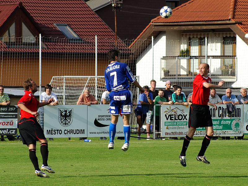 MFK Chrudim porazila ve 34. kole ČFL Králův Dvůr doma 2:1.