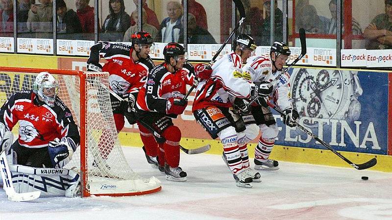 Z utkání I. hokejové ligy HC Chrudim - Orli Znojmo 4:3.