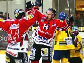 Z prvního finálového utkání play off II. hokejové ligy Chrudim - Milevsko.