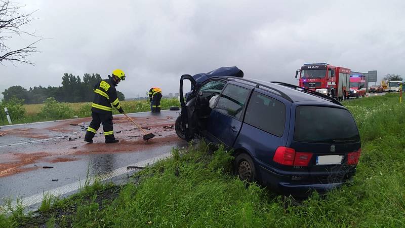 Vážná dopravní nehoda u Medlešic