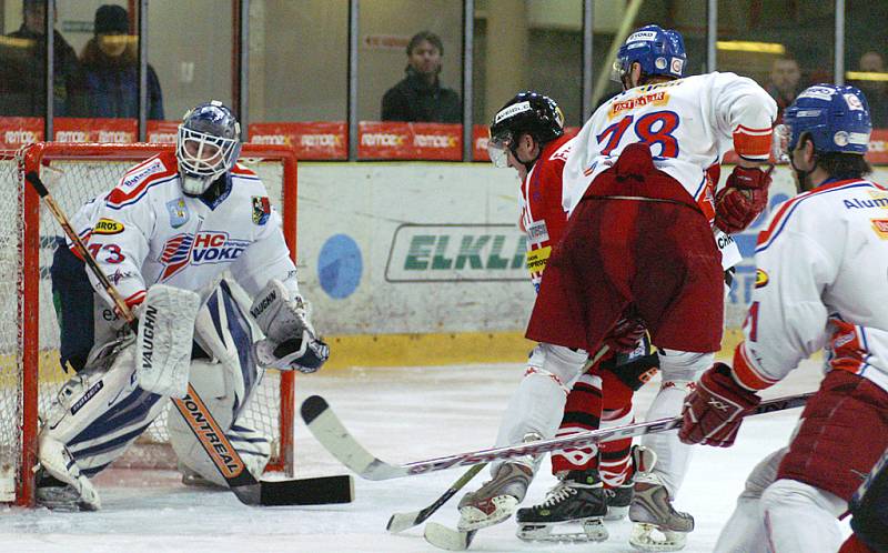 Z utkání I. hokejové ligy Chrudim - Poruba 5:0.