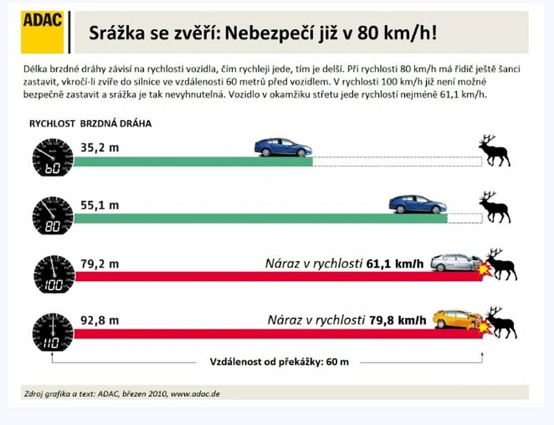 Během uplynulého půlroku došlo v Pardubickém kraji k třem stovkám nehod s účastí lesní zvěře.