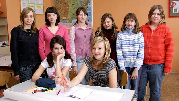 Žáci osmé třídy ze Základní školy Třemošnice.