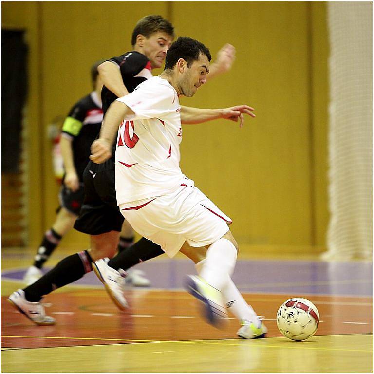 Z prvního utkání čtvrtfinálové série play off Jetbull futsal ligy: Era-Pack Chrudim - Slavia Praha 5:0.