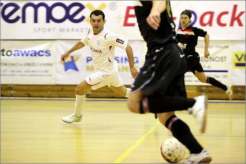 Z prvního utkání čtvrtfinálové série play off Jetbull futsal ligy: Era-Pack Chrudim - Slavia Praha 5:0.