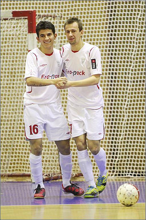 Z prvního utkání čtvrtfinálové série play off Jetbull futsal ligy: Era-Pack Chrudim - Slavia Praha 5:0.