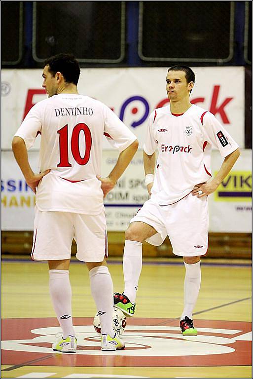 Z prvního utkání čtvrtfinálové série play off Jetbull futsal ligy: Era-Pack Chrudim - Slavia Praha 5:0.