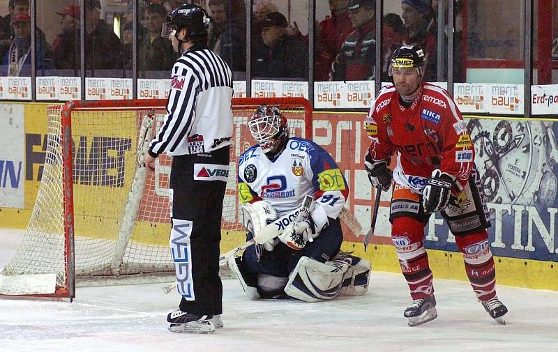 V derby nadstavbové části I. hokejové ligy prohrála Chrudim doma s Vrchlabím 3:4 po prodloužení.