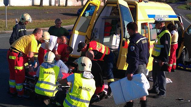 K vážné dopravní nehodě motorkáře došlo u Heřmanova Městce.