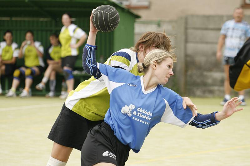 Z utkání ženské prvoligové házené Hlinsko - Náchod 30:16.