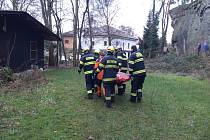 Zásah hasičů ve Škrovádě