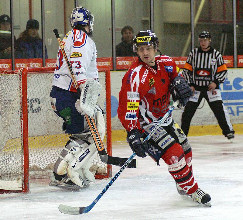 Z utkání I. hokejové ligy Chrudim - Poruba 5:0.