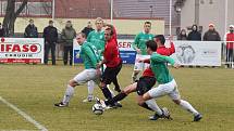 Z utkání 1. jarního kola ČFL: MFK Chrudim – Loko Vltavín 3:1 (3:1).