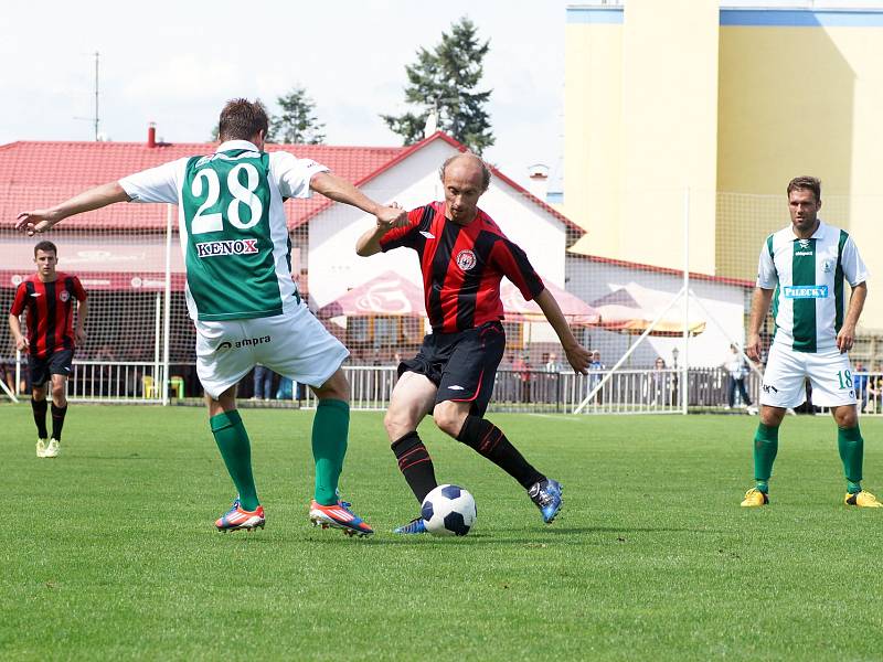 Z utkání 2. kola ČFL MFK Chrudim - Bohemians Praha 1:0.