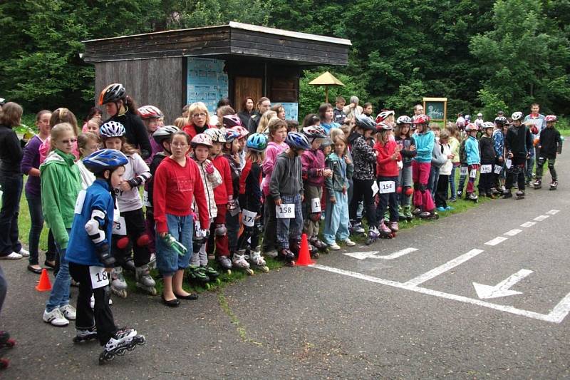 Rychlobruslařský klub Chrudim uspořádal v areálu Domu dětí a mládeže Ježkovka v heřmanově Městci In-linové závody starosty Heřmanova Městce. 