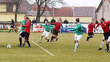 Z utkání 1. jarního kola ČFL: MFK Chrudim – Loko Vltavín 3:1 (3:1).