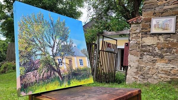 Výstava obrazů a fotografií v Moravanech u Ronova nad Doubravou.