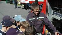 Ukázka hasičské techniky.