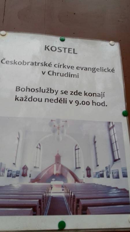 Evangelický kostel v Pardubické ulici v Chrudimi.