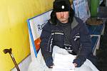 I bezdomovec Jiří Hromádko využívá možnost noclehu ve zdejší ubytovně 