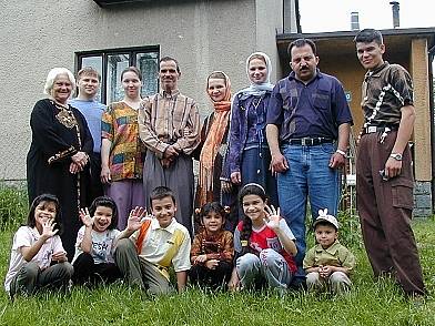 Irácké rodiny v Hlinsku.
