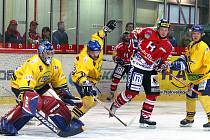 Z druhého finálového utkání play off II. hokejové ligy Chrudim - Milevsko.