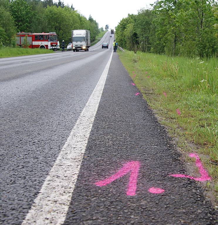 Dopravní nehoda u Kladna na Hlinecku i vyžádala životy mladého páru.