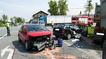 Nehoda u Heřmanova Městce si vyžádala tři zranění. 