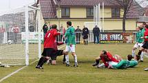 Z utkání 1. jarního kola ČFL: MFK Chrudim – Loko Vltavín 3:1 (3:1).