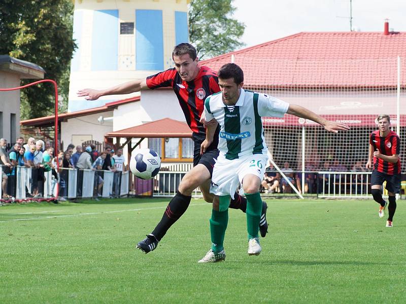 Z utkání 2. kola ČFL MFK Chrudim - Bohemians Praha 1:0.