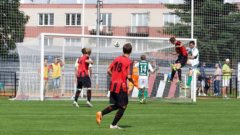 Z utkání 2. kola ČFL MFK Chrudim - Bohemians Praha 1:0.