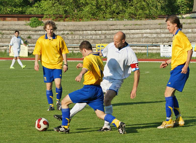 Ze zápasu AFK Chrudim B – Přelouč, který skončil remízou 1:1