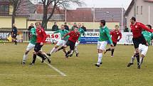 Z utkání 1. jarního kola ČFL: MFK Chrudim – Loko Vltavín 3:1 (3:1).