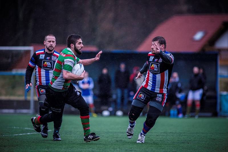  Z utkání v rugby league Rabbitohs – Beroun 32:0 (18:0).