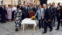 Dobové fotografie z návštěvy Václava Havla v Chrudimi 28.08.1996.