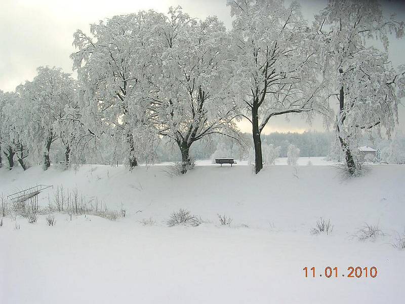 Zima v Nasavrkách.