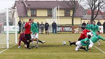 Z utkání 1. jarního kola ČFL: MFK Chrudim – Loko Vltavín 3:1 (3:1).