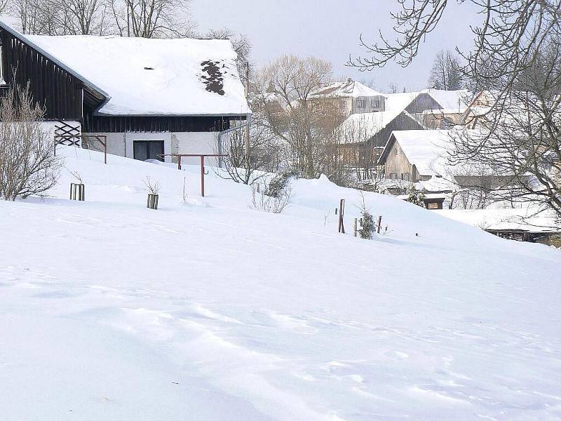 Zima v Dědové u Hlinska.