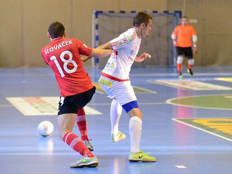 Chance futsal liga - 1. finále play off: FK ERA-PACK Chrudim - SK Slavia Praha.