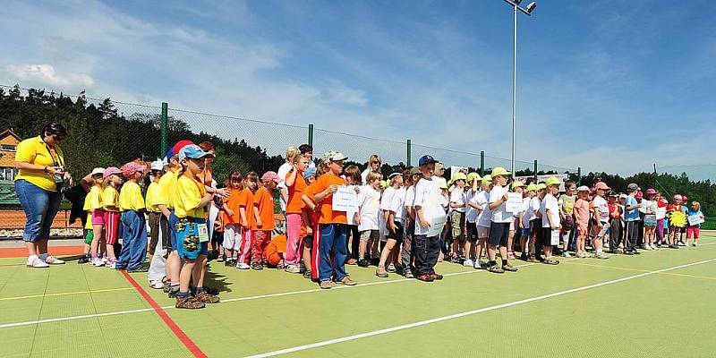 Sportovní hry dětí z mateřských škol mikroregionu Chrudimsku se konaly na hřišti v Rabštejnské Lhotě.