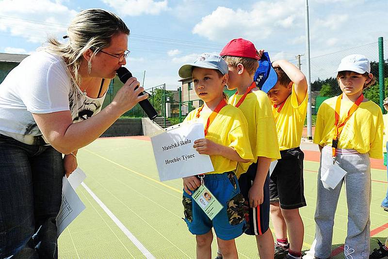 Sportovní hry dětí z mateřských škol mikroregionu Chrudimsku se konaly na hřišti v Rabštejnské Lhotě.