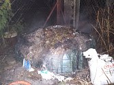 Požár kompostéru v Třemošnici