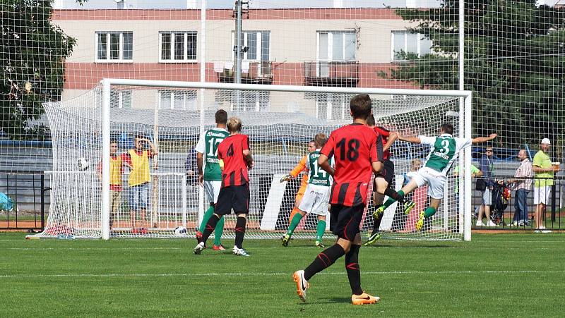 Z utkání 2. kola ČFL MFK Chrudim - Bohemians Praha 1:0.