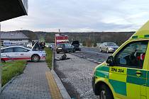 Dopravní nehoda na silnici ze Slatiňan do Nasavrk.